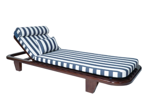 PENINSULA - Recliner wooden and fabric sun lounger _ Il Giardino di Legno